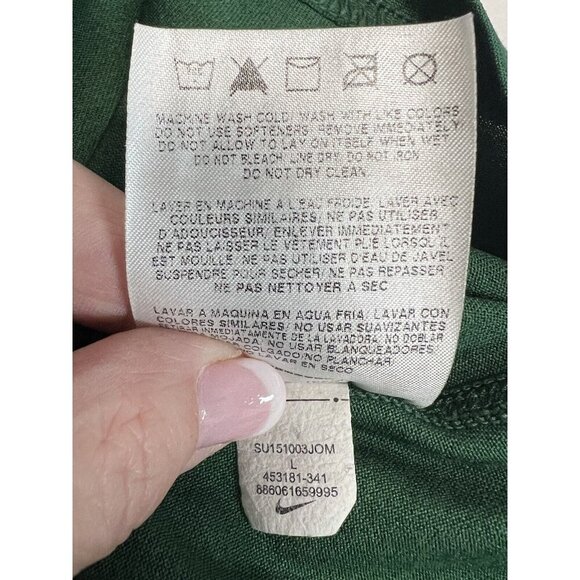 Nike Womens Dri-Fit College Lacrosse Shirt~Size Large~Green White Tee L12 08 - Picture 9 of 9